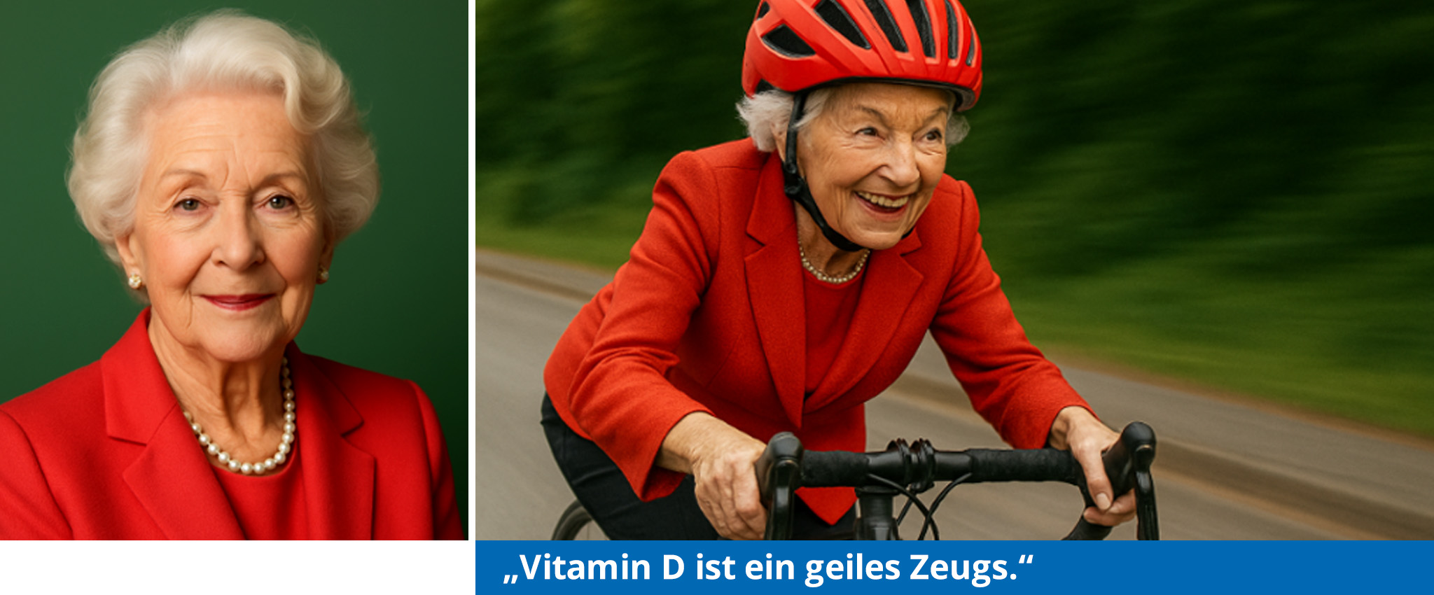Seniorin auf dem Fahrrad
